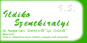 ildiko szentkiralyi business card